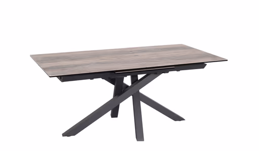 Esstisch MIKKEL - ausziehbar, LB ca. 180x95 cm, Glaskeramik, Braun