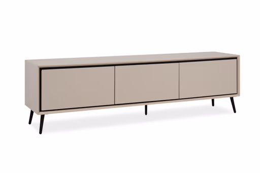 Lowboard - B ca. 175 cm, Sand, Schwarz