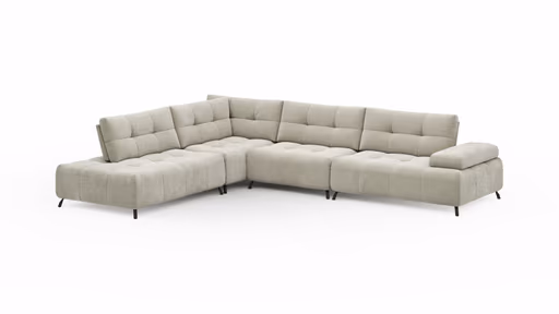 Ecksofa Comodo - Ecke links, 2,5-Sitzer, Stoff, Offwhite