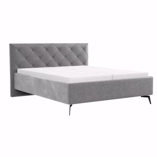 Bettgestell Carmen - Liegefläche ca. 180x200cm, Stoff, Dunkelgrau