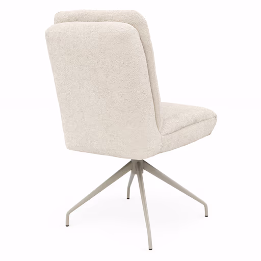 Stuhl Evania - Dreh und Relax-Funktion, hoher Rücken, Stoff, Creme