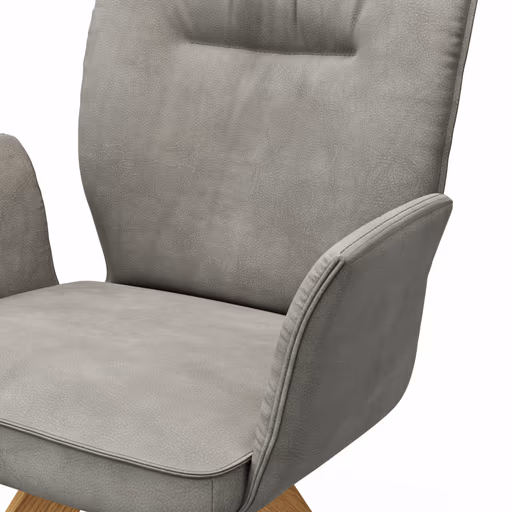 Armlehnstuhl Westmore - Stoff, Silberfarben