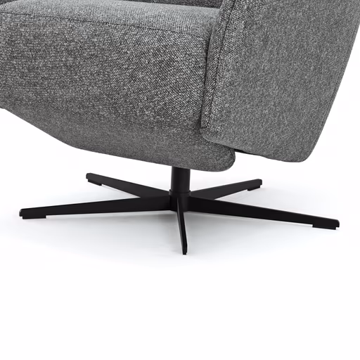 Relaxsessel Clemens - inkl. Relaxfunktion (motorisch), Kopfstütze/Akku, Stoff, Grau