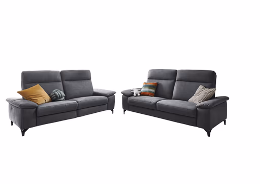 Sofa - 3-Sitzer, Stoff, Grau