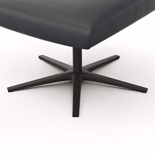 Hocker Noto Relax II - Leder, Schwarz