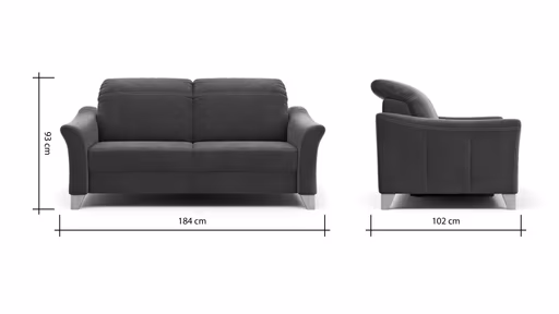 Sofa Canterbury - 2,5-Sitzer, Stoff, Dunkelbraun