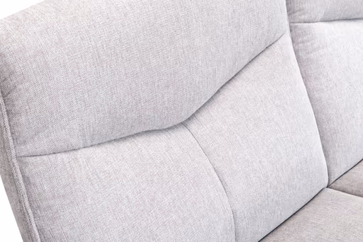 Sofa - 3-Sitzer, Kopf/Fußteil verstellbar, Stoff, Grau