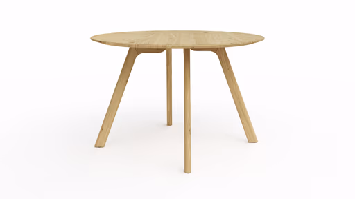 Esstisch Phoenix - LBH ca. 120x120x75 cm, Eiche massiv, Bianco geölt