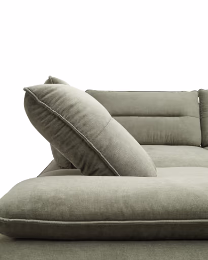 Ecksofa PAYTON - Ecke links, 2,5-Sitzer inkl. Rückenneigung, Armteilverstellung, Stoff, Senfgelb