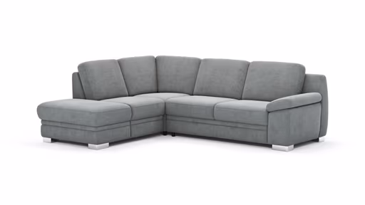 Ecksofa Tavira - Ecke links und 2,5-Sitzer rechts, Stoff, Grau