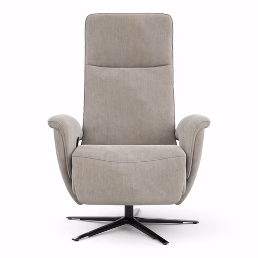 Sessel Tulsa Relax - Größe L, inkl. Maxirücken und Kopf-/Fußteil/Rückenlehne verstellbar, Stoff, Graubeige