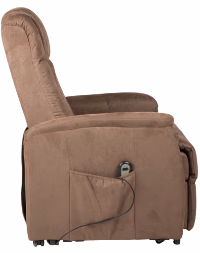 TV-Sessel - Aufstehhilfe, Relaxfunktion, Microfaser, Braun