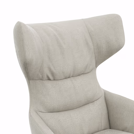 Drehsessel Houston Relax - Größe M, inkl. Relaxfunktion + Gasdruckfeder, Stoff, Natur