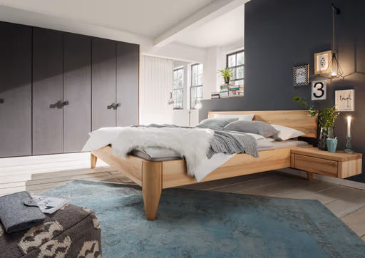 Nachttisch 1660 - Kernbuche massiv, geölt