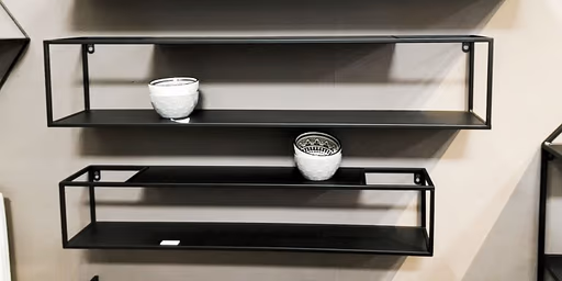 Wandregal Set- Metall Schwarz