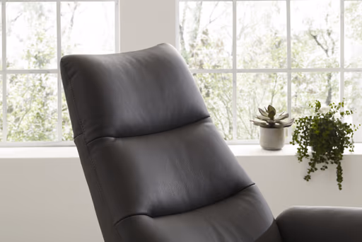 Relaxsessel Trona - Größe S, inkl. Relaxfunktion, Leder, Anthrazit
