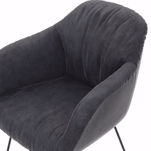 Dinnerchair Sevano - Leder, Anthrazit