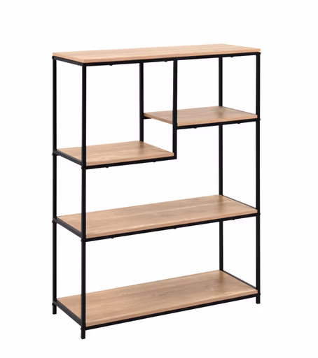 Regal - B ca. 75 cm, Artisan Eiche Nachbildung, Schwarz