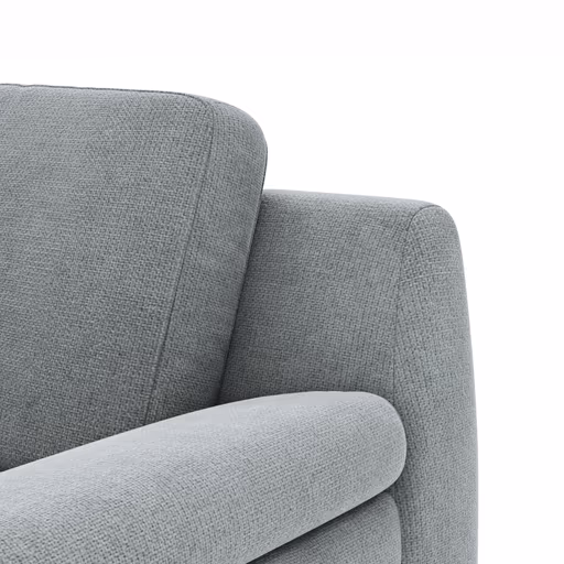 Ecksofa Tavira - Ecke links und 2,5-Sitzer rechts, Stoff, Grau