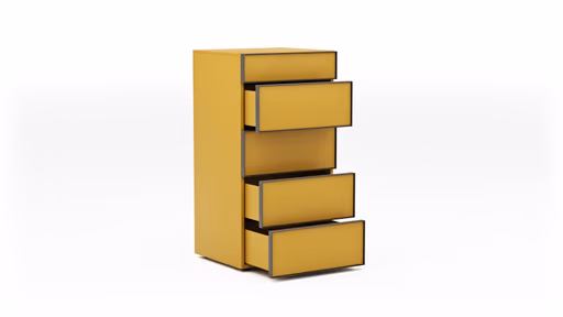 Kommode Loretto - BHT ca. 60x115x53 cm, Lack matt, Safrangelb