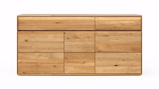 Sideboard Hillsboro - inkl. Beleuchtung, Wildeiche natur, geölt