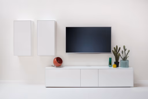 Wohnwand Edge -  Lack Matt, Weiß