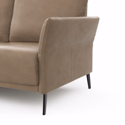 Recamiere Rosario - Ausrichtung rechts, Leder, Rauchbraun