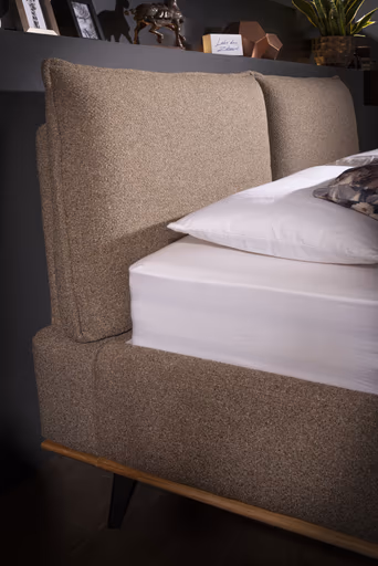 Polsterbett EM Samana - Liegefläche ca. 180x200 cm, Stoff, braun