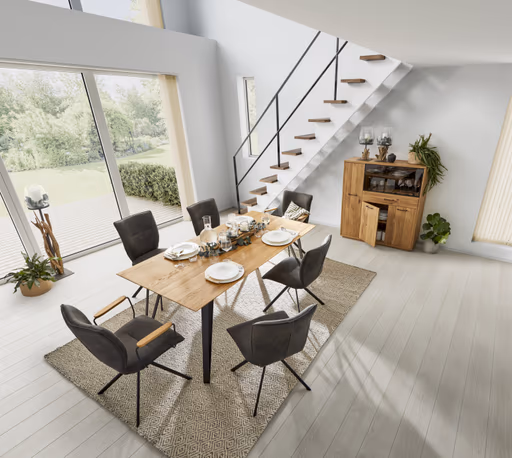 Esstisch Savannah - LBH ca. 180x90x78 cm, Wildeiche massiv, natur geölt