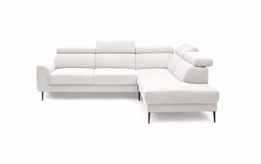 Ecksofa CHARIS - 2-Sitzer, Ecke rechts, Microfaser, Creme