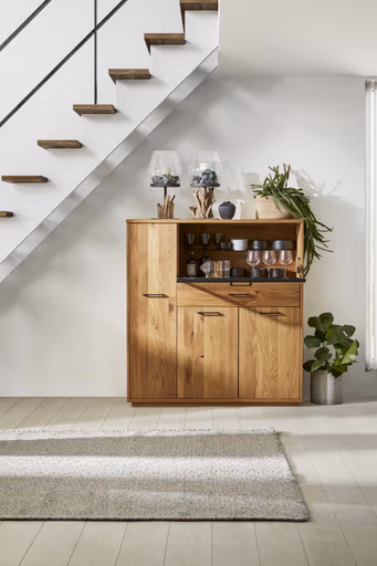 Highboard Savannah - Wildeiche massiv, natur geölt