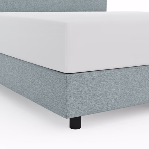 Boxspringbett Valencia - Liegefläche ca. 140x200 cm, Stoff, Hellblau