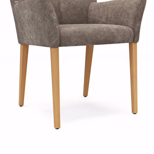 Armlehnstuhl Edmonton - Stoff, Graubraun