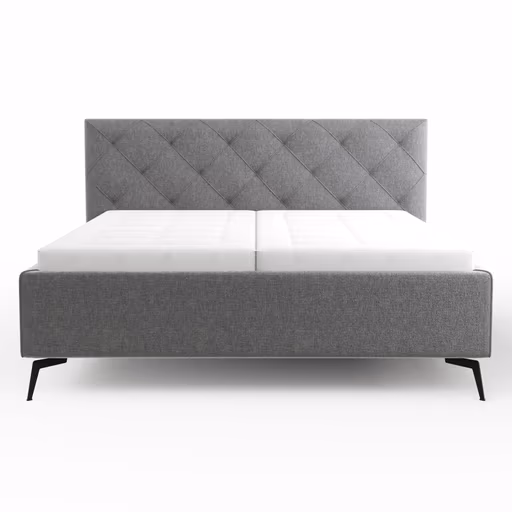 Bettgestell Carmen - Liegefläche ca. 180x200cm, Stoff, Dunkelgrau