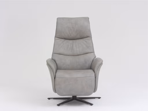 Sessel - Relaxfunktion, Leder, Grau