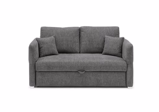 Sofa JORDEN - 2,5-Sitzer, inkl. Schlaffunktion, verstellbare Armlehnen, Stoff, Dunkelgrau