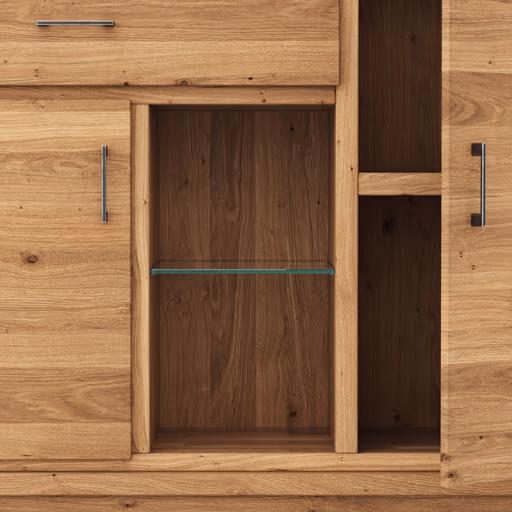 Highboard Farmingdale - Eiche massiv, natur geölt