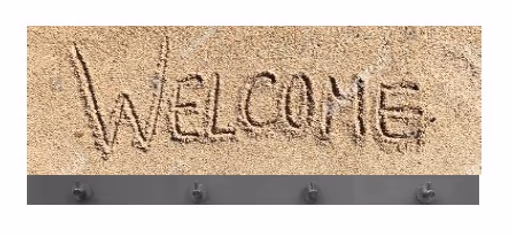 Wandgarderobe - B ca. 80 cm, Sand, Alufarben