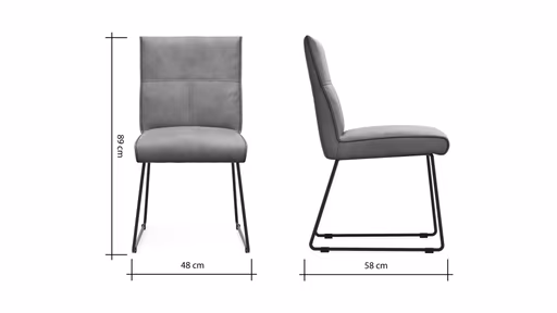 Stuhl Dinner - Stoff, Grau