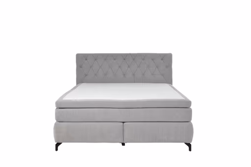 Boxspringbett JOLIN MIX- Liegefläche ca. 180x200 cm, Stoff Grau