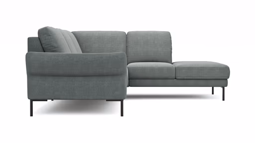 Ecksofa Rockport A - 2,5-Sitzer mit Ecke rechts inkl. Armlehne klappbar, Stoff, Eisblau