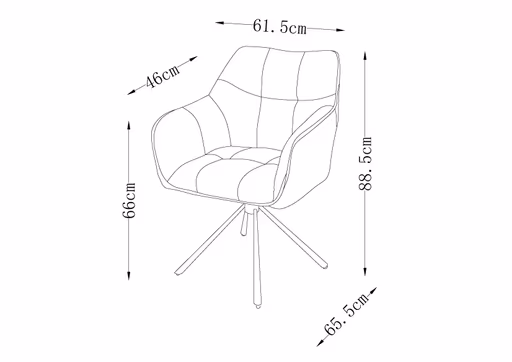 Armlehnstuhl MARLE - drehbar, Stoff, Grün
