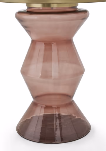 Beistelltisch - Ø/H ca. 50x53 cm, Schwarz, Rot