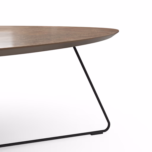 Couchtisch Fano - LBH ca. 96x86x38 cm, HPL Laminat, Bronze