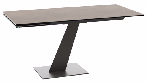 Esstisch Iseo - LB ca. 140x80 cm, ausziehbar, Keramik, Grau