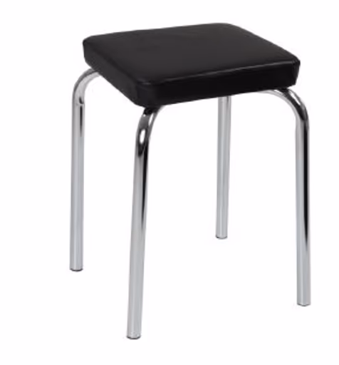 Hocker - Kunstleder, Schwarz