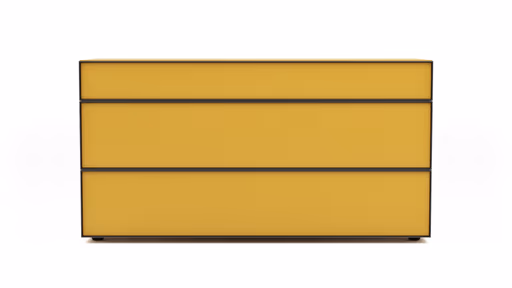 Kommode Loretto - BHT ca. 135x70x53 cm, Lack matt, Safrangelb