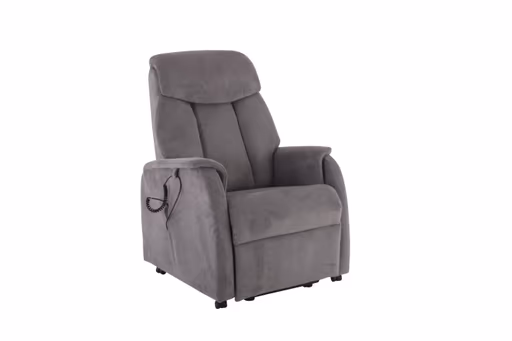 TV-Sessel MARIN - Aufstehhilfe, Relaxfunktion, Kopfteilverstellung, Stoff, Grau