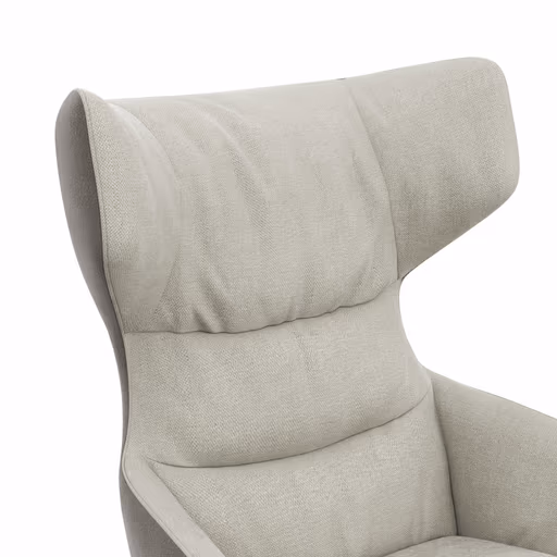 Drehsessel Houston Relax - Größe M, inkl. Relaxfunktion + Gasdruckfeder, Stoff, außen Taupe/innen Natur