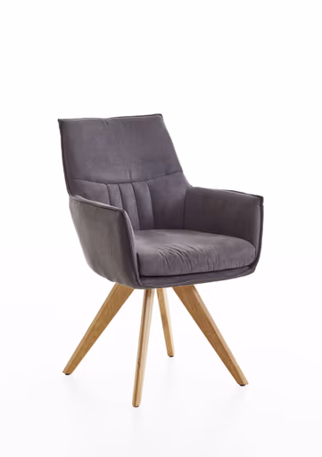 Armlehnstuhl - Stoff, Anthrazit, drehbar